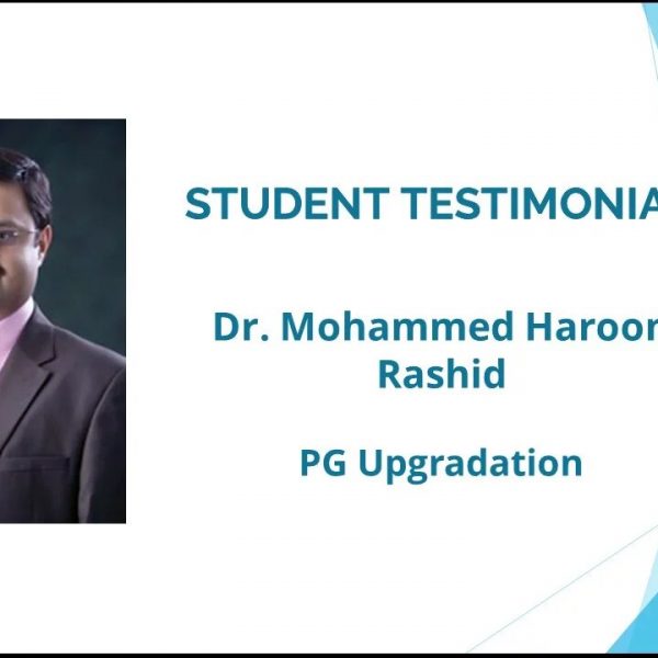 Mohammed success student of pg course