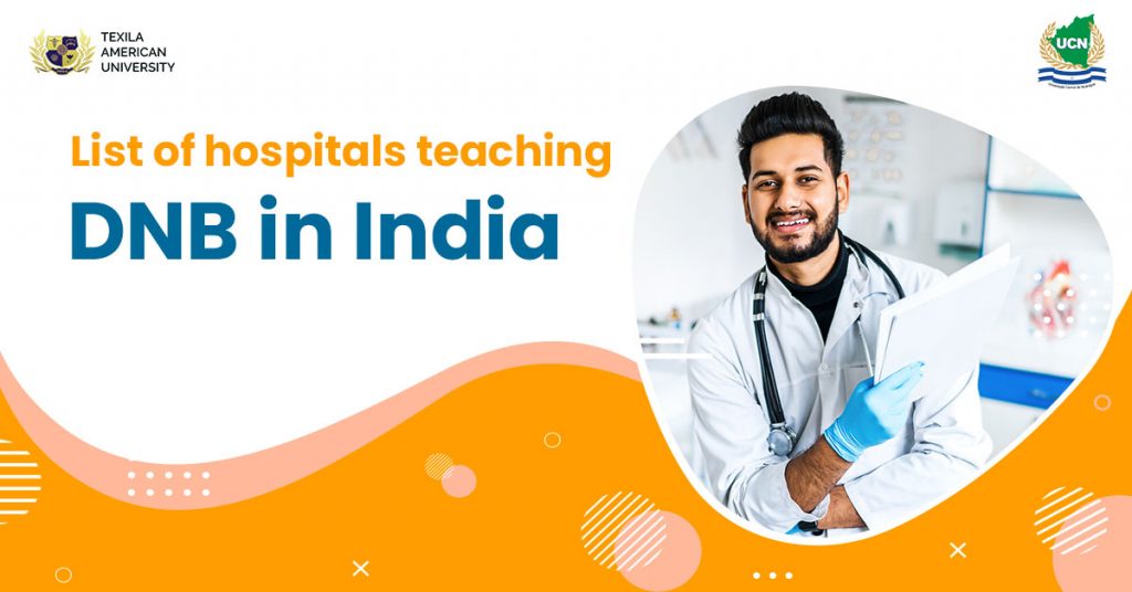 List of hospitals teaching DNB in India