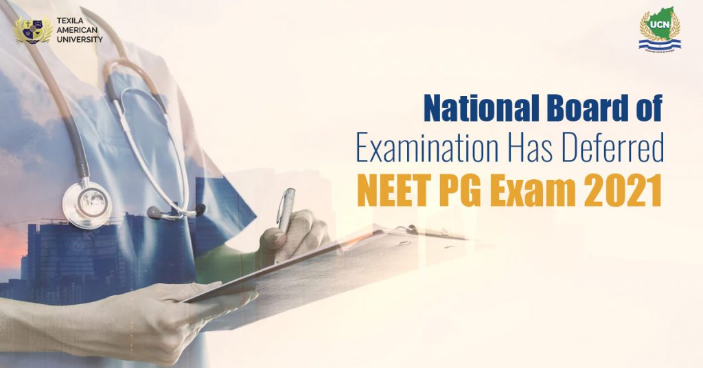 National Board of Examination Has Deferred NEET PG Exam 2021