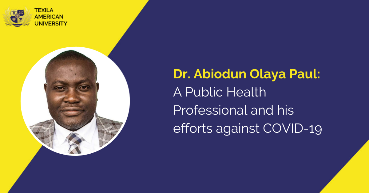 Dr. Abiodun Olaya Paul A Public Health Professional