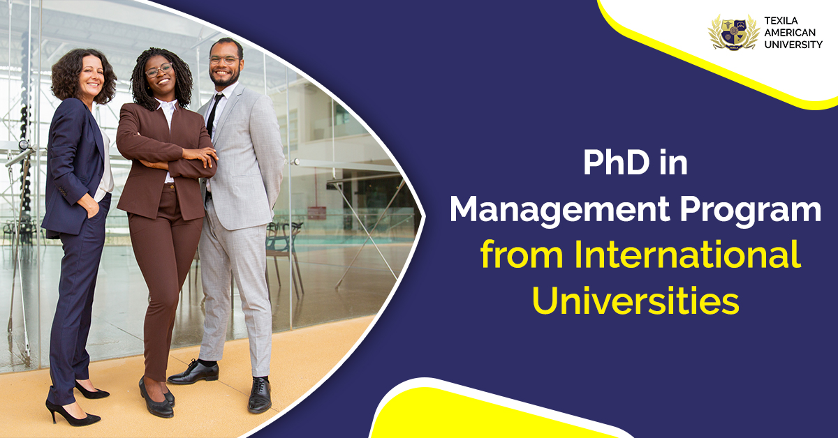 PhD in Management Program from International Universities