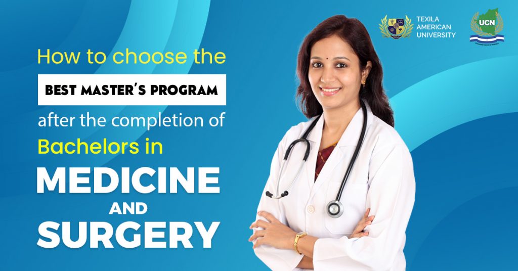 How to choose a master’s program after a Bachelor of Medicine and Surgery